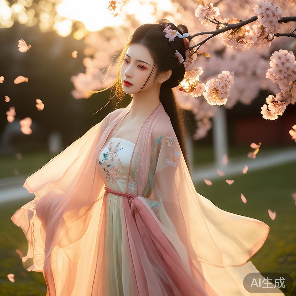 唯美动漫风古装美女肚兜图片