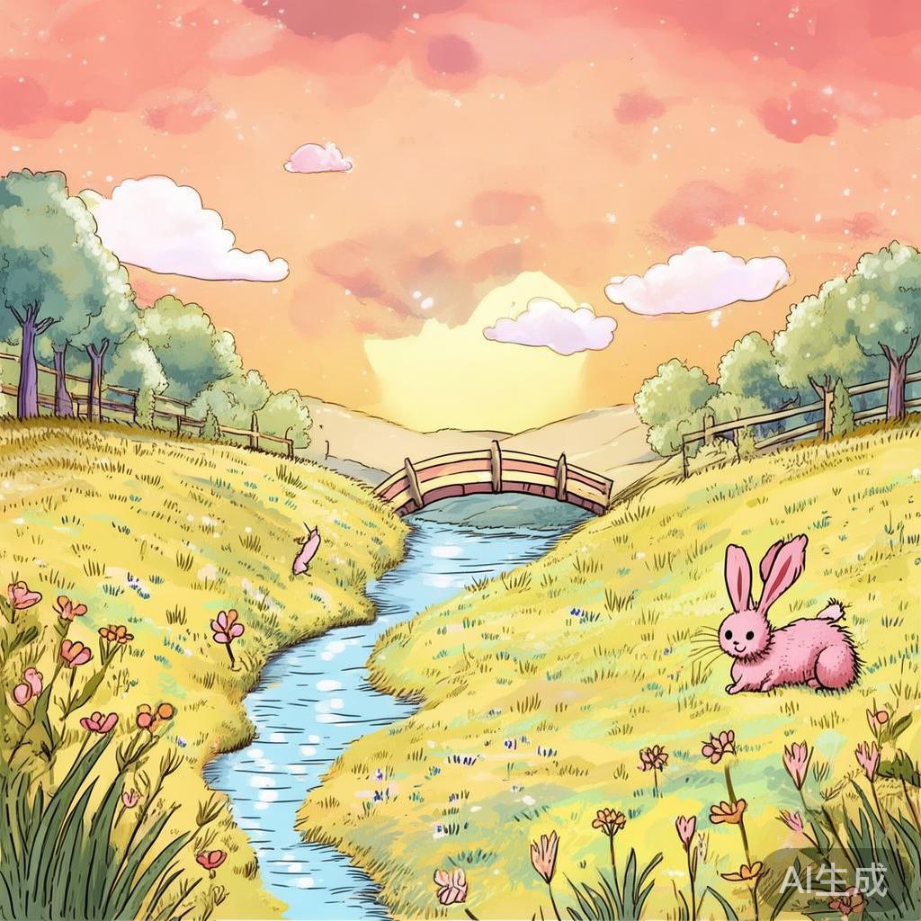 唯美插画图片：卡通素描风格
