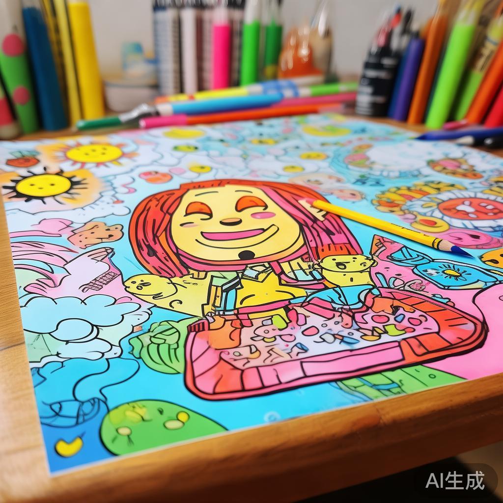 6年级手抄报图片大全·卡通素描小画笔