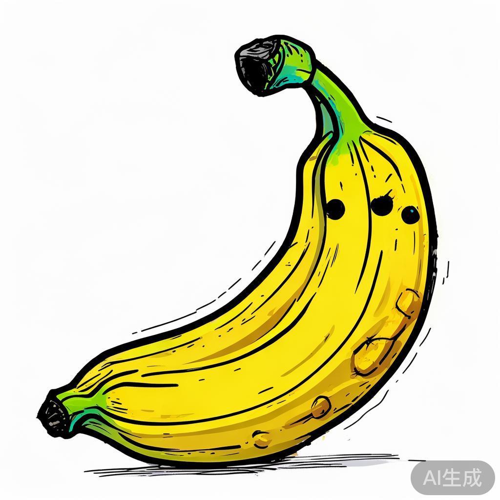 卡通素描香蕉简笔画图片