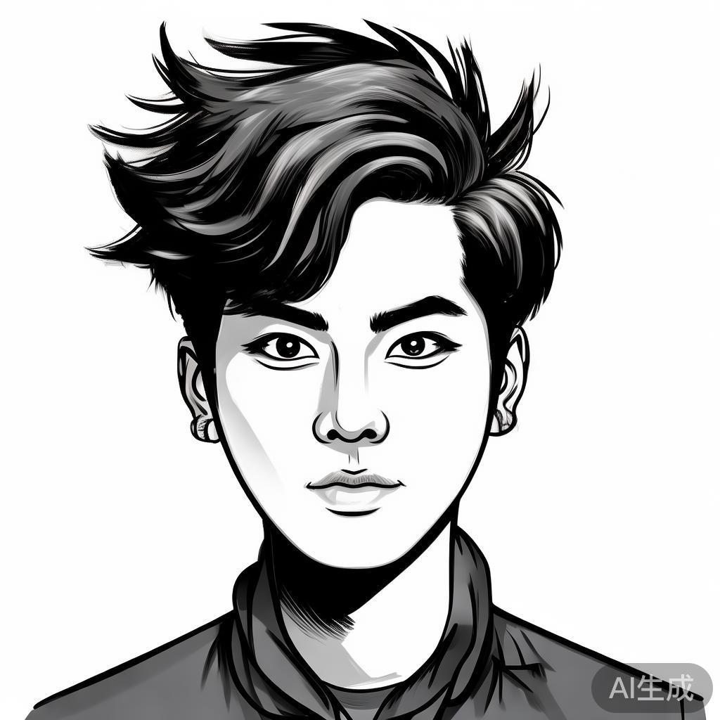 权志龙卡通素描图片头像