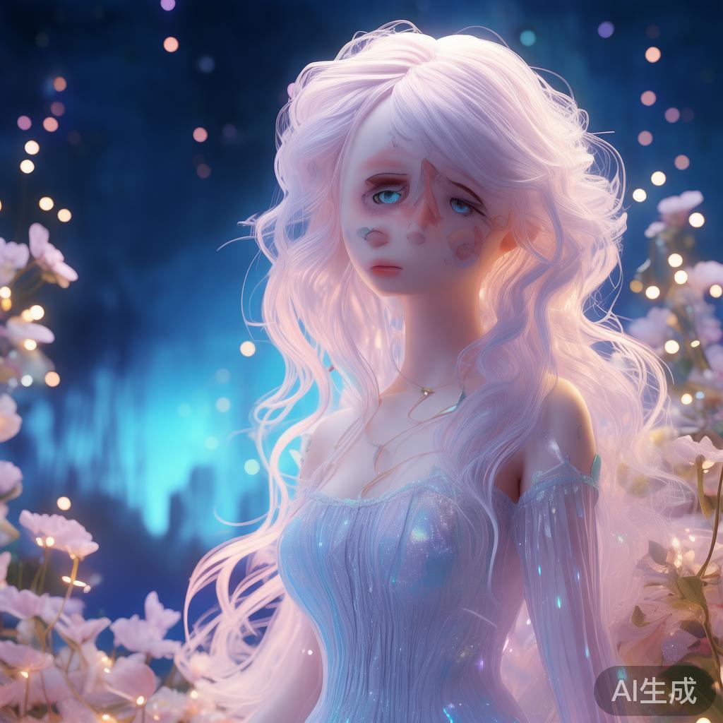 卡通唯美玉女图片，漫绘佳人柔境