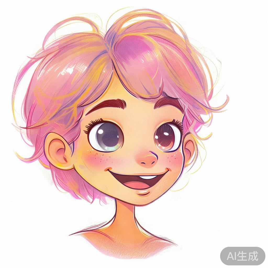 卡通素描可爱表情图片