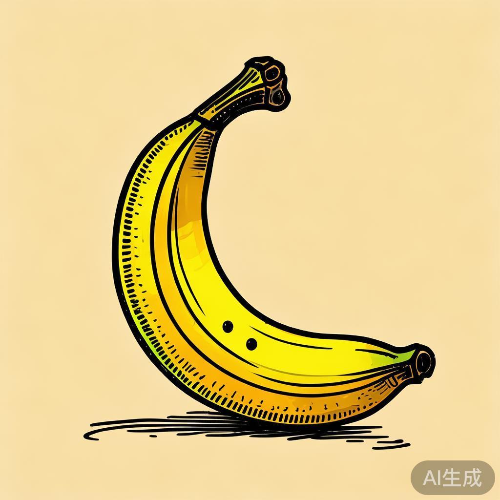 卡通素描香蕉手绘图片