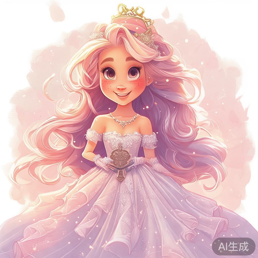 可爱公主卡通素描图片