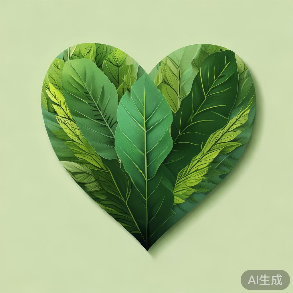 树叶贴画图片：简单温馨卡通款