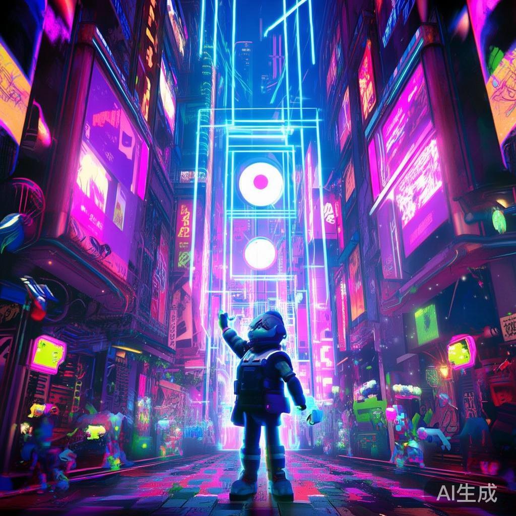 卡通赛博秘境图片免费解锁