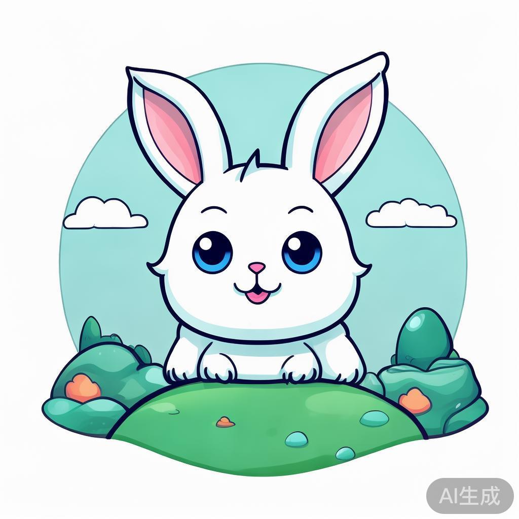 卡通兔子简笔画图片