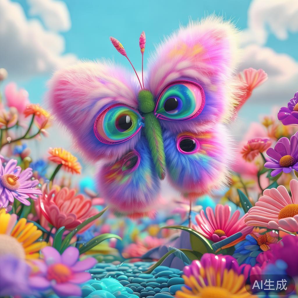 萌系动漫蝴蝶卡通图片