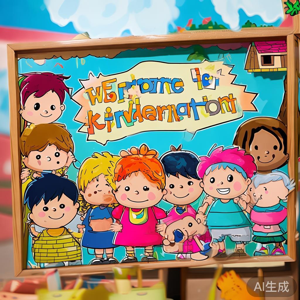小手绘动漫：幼儿园宣传栏图片