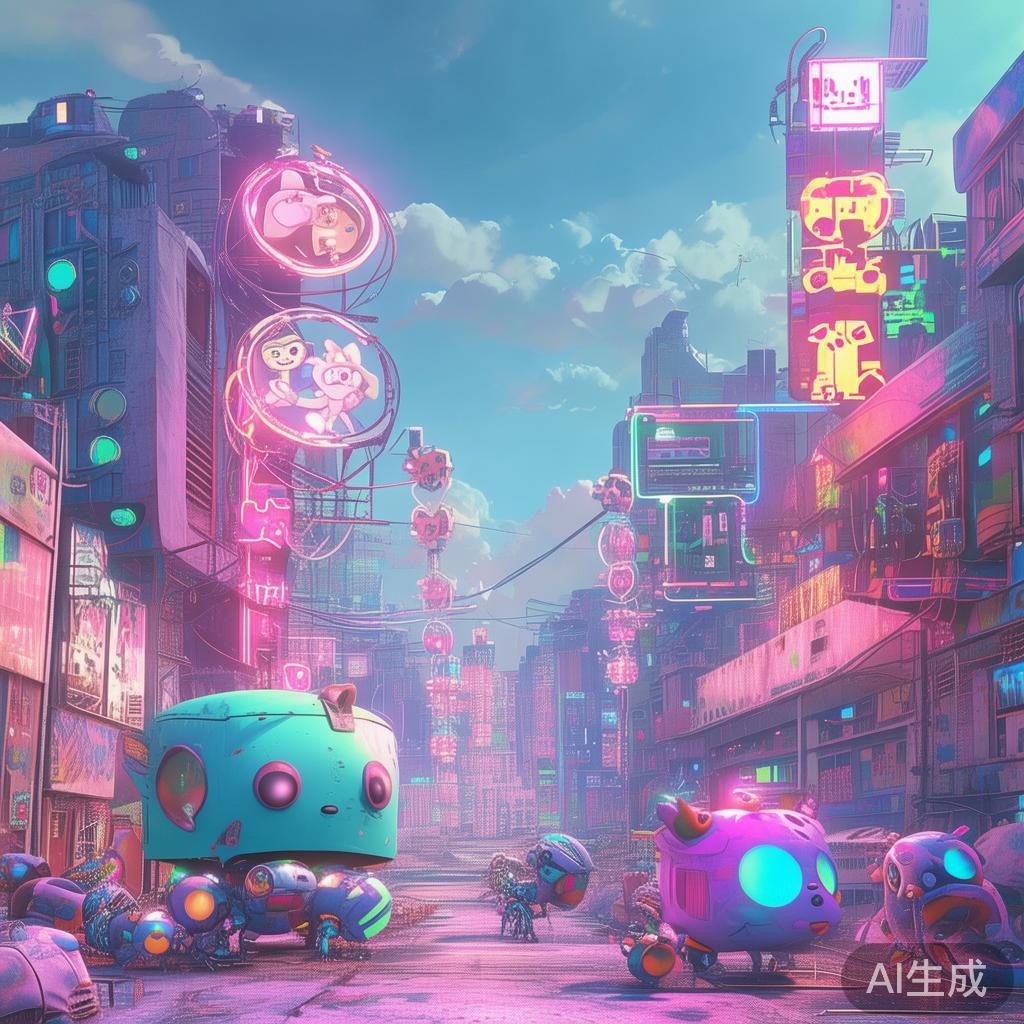 淡彩萌系赛博图片