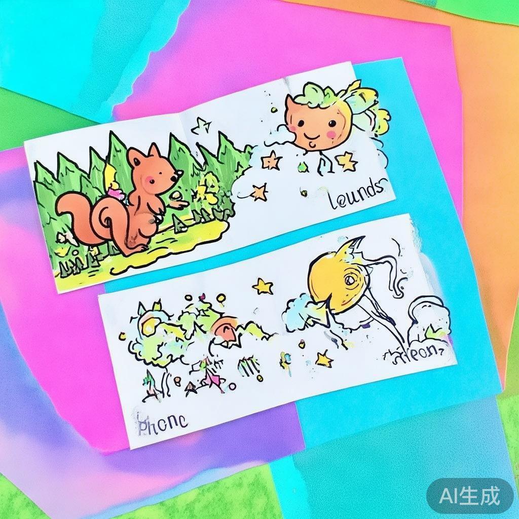 萌趣童诗两首免费PPT图片