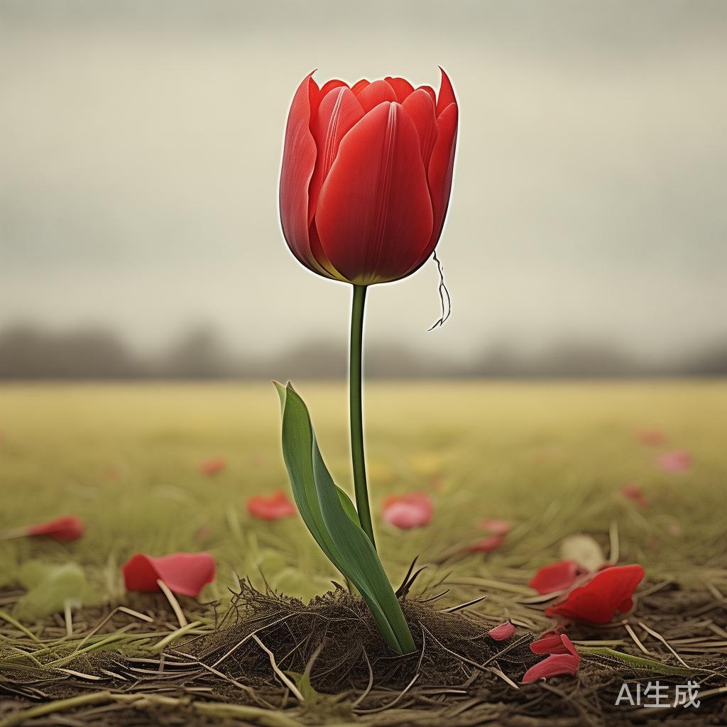 卡通小郁金香落寞 图片