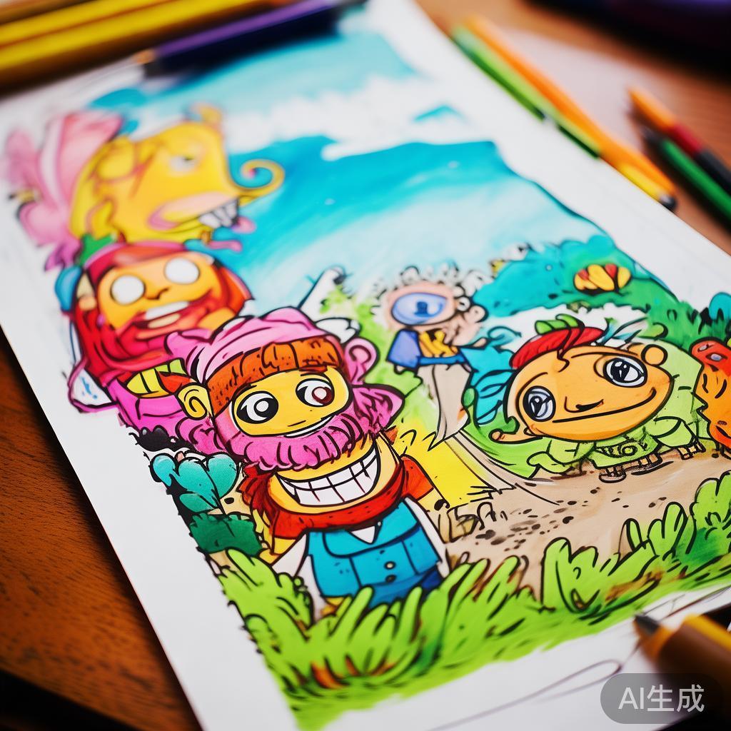 简笔漫画卡通素描图片