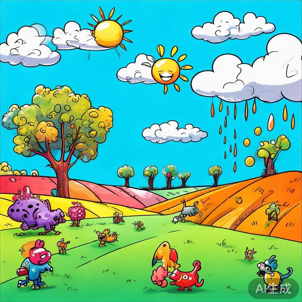 卡通素描风格图片背景