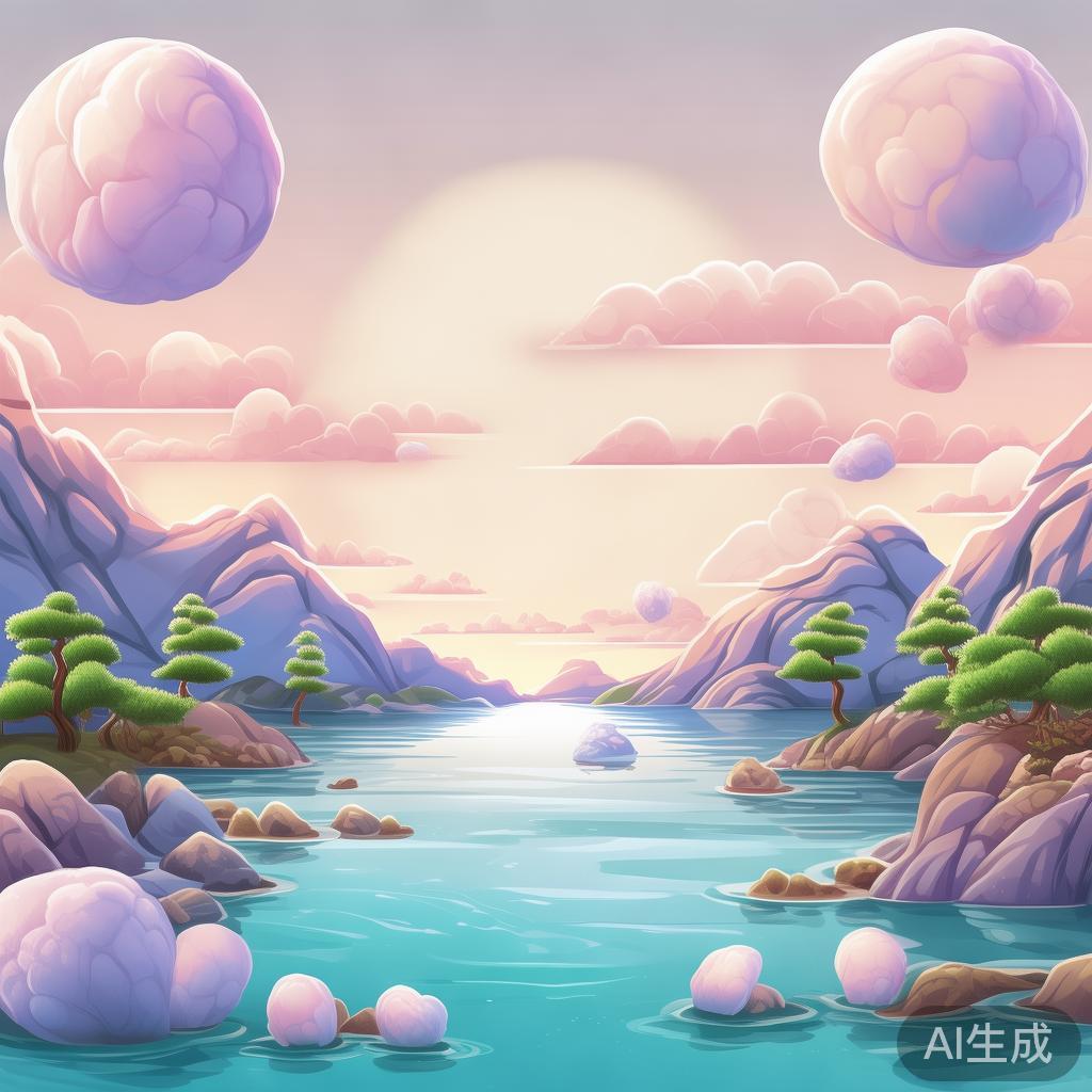 卡通中国风图片：Q版祥云PPT背景
