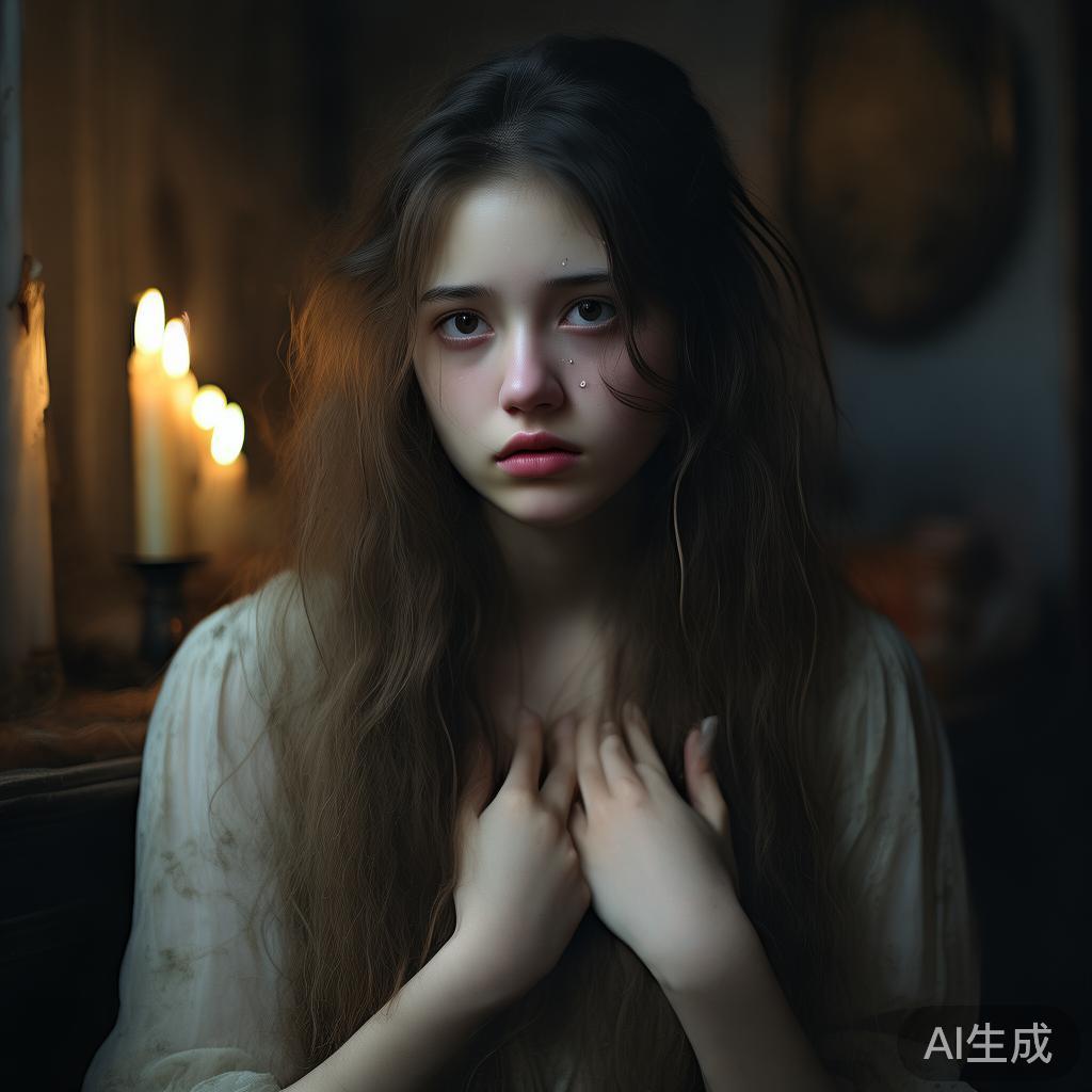 光黯少女图片：旧影里的温柔泪