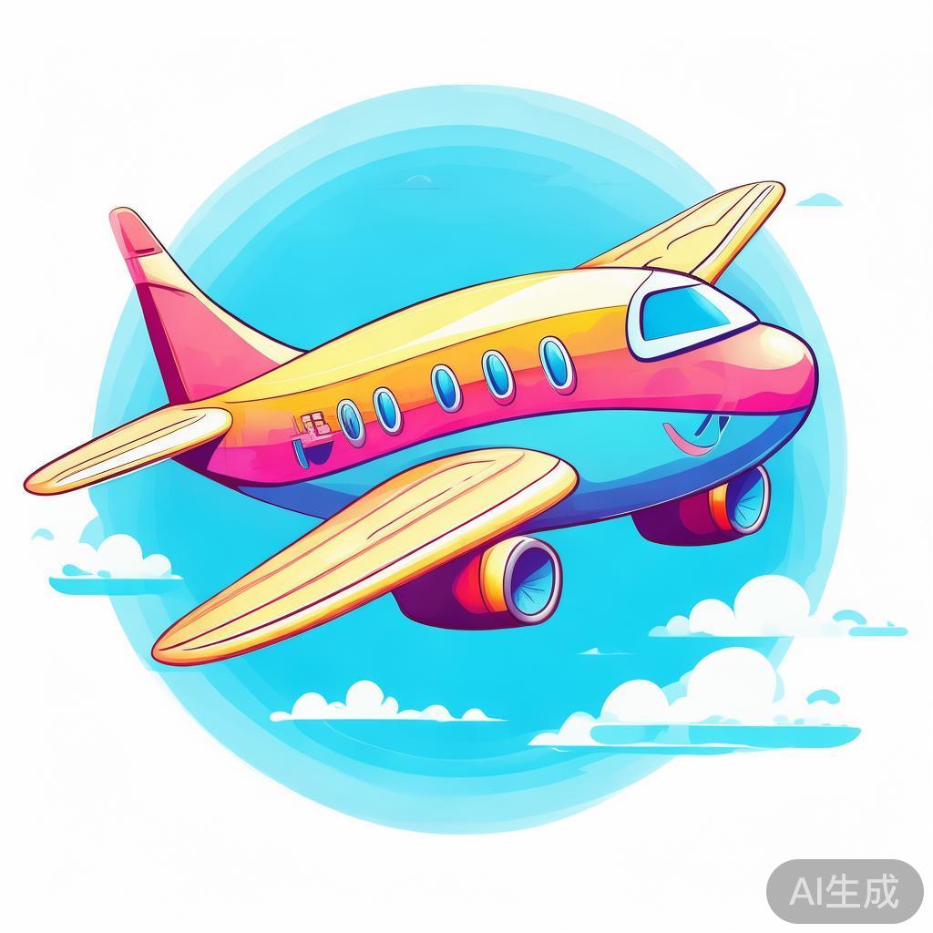 卡通唯美飞机简笔画图片