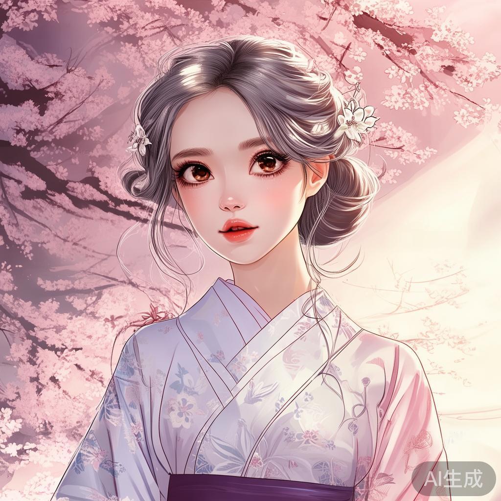卡通素描日本最美女人图片