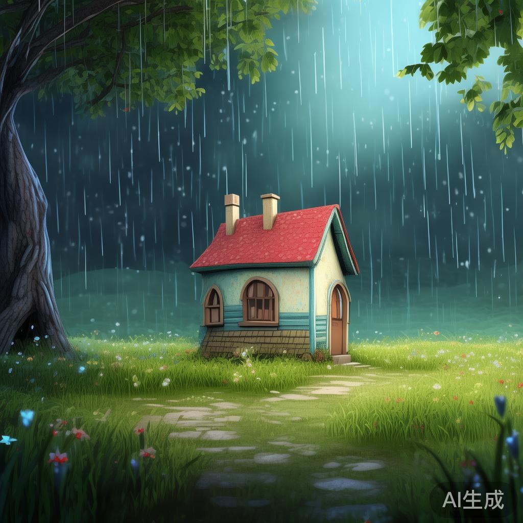 房子设计图片：卡通小屋的雨季独白