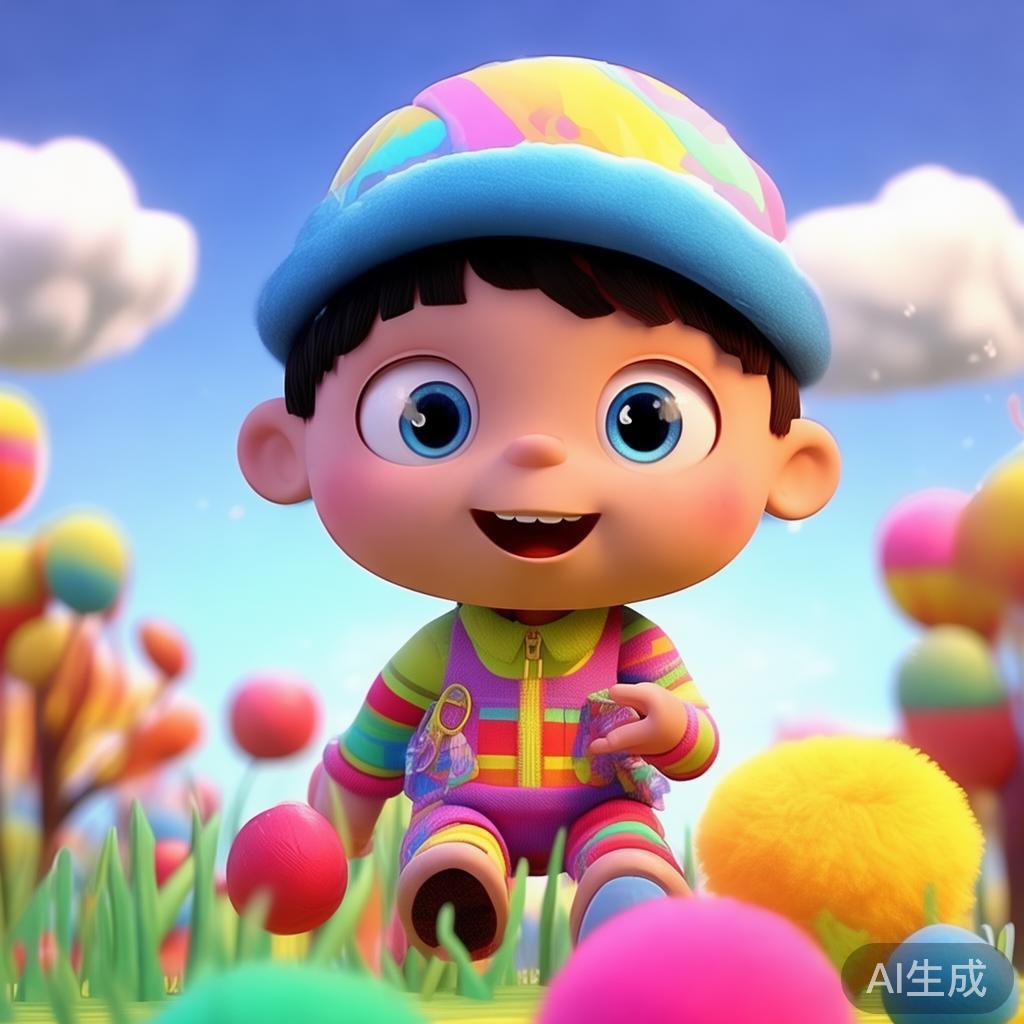 卡通小孩萌趣图片