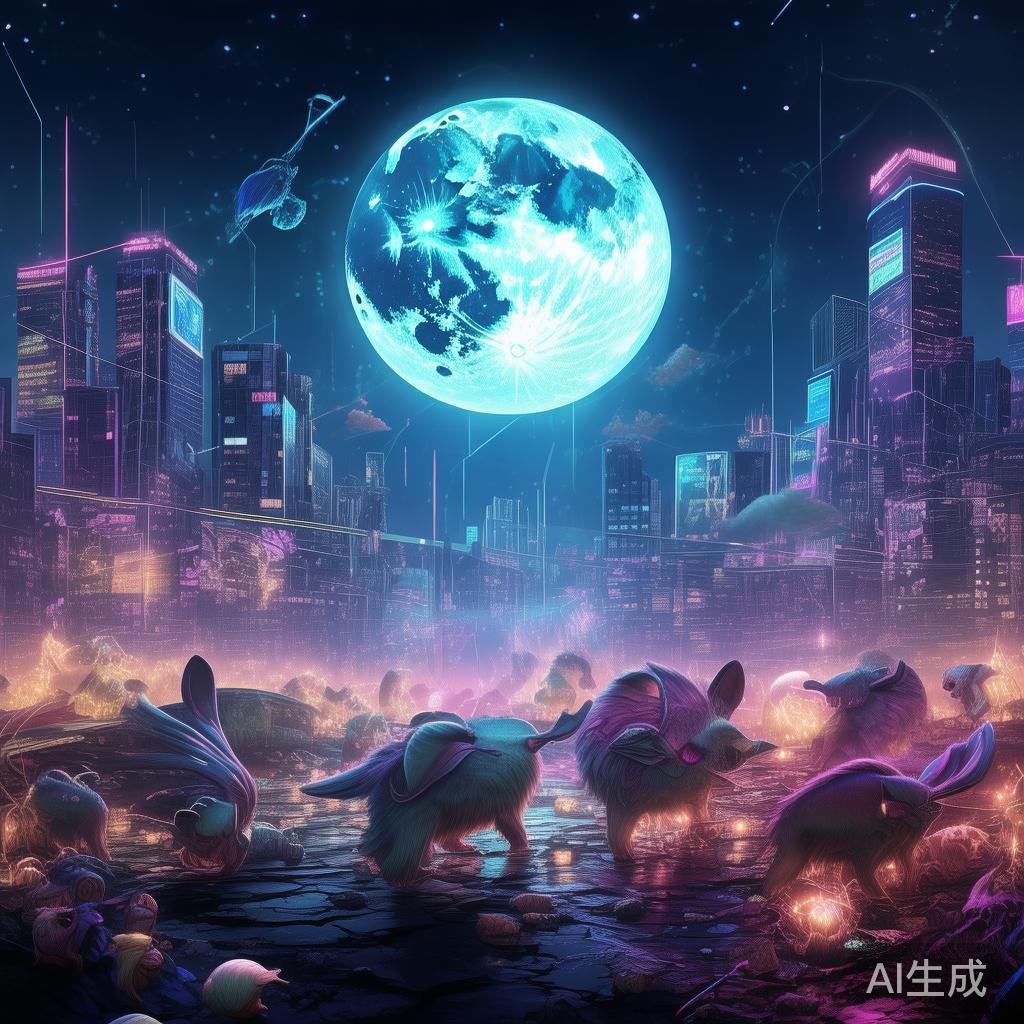 赛博萌月唯美图片大全