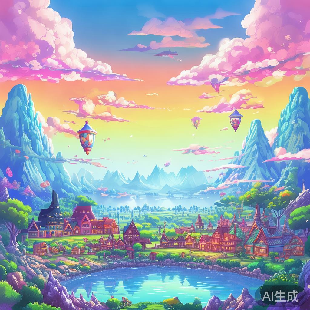 动漫风PPT背景模板图片