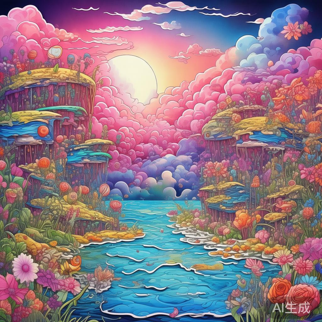 童趣粘贴画图片·梦幻唯美绘