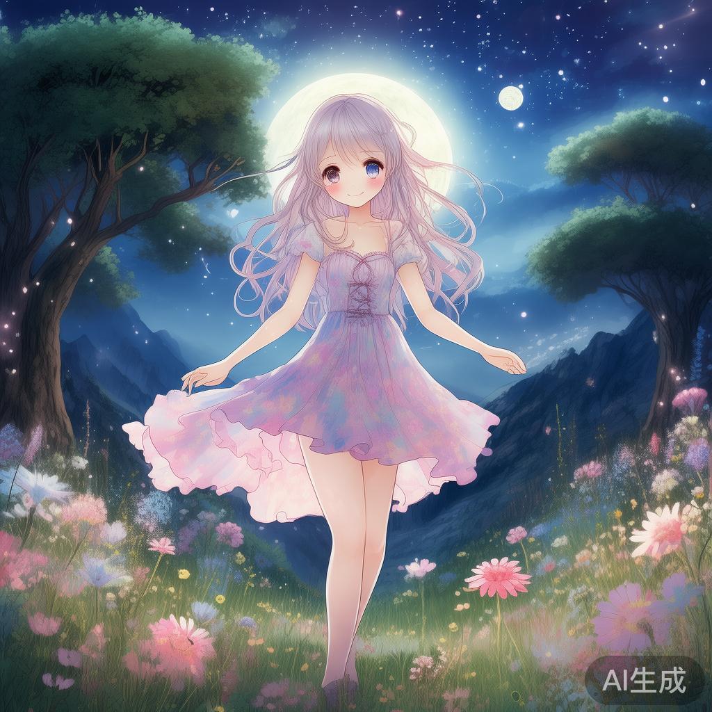 萌系少女幽谷唯美图片