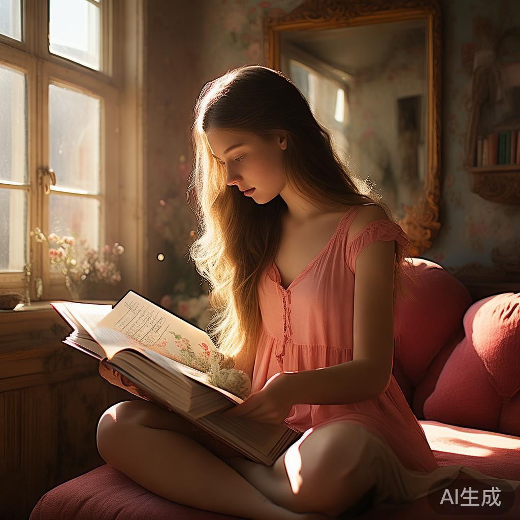 素描唯美阅读图片