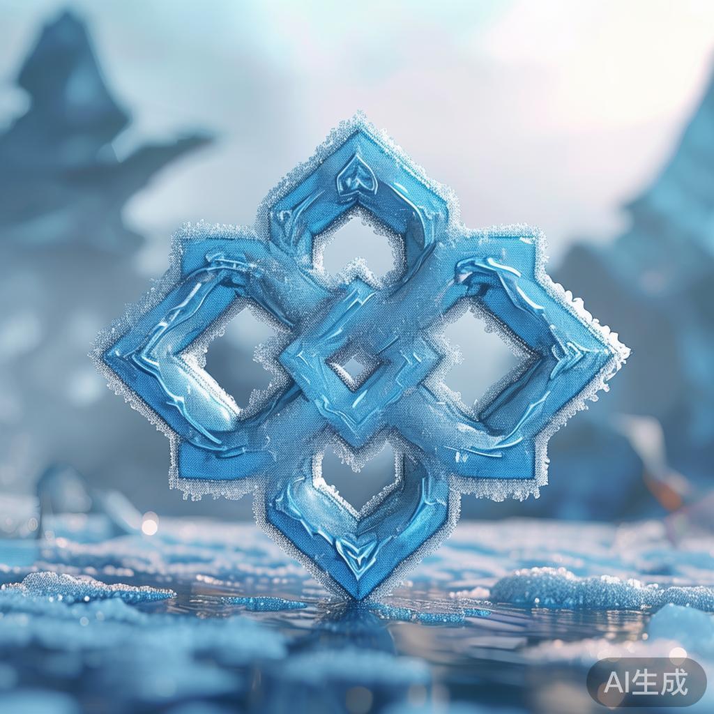 卡通中国结图片：孤结凝霜