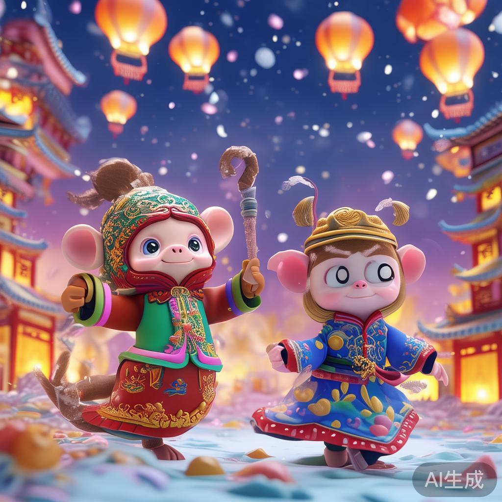 梦幻西游情侣萌趣卡通图片
