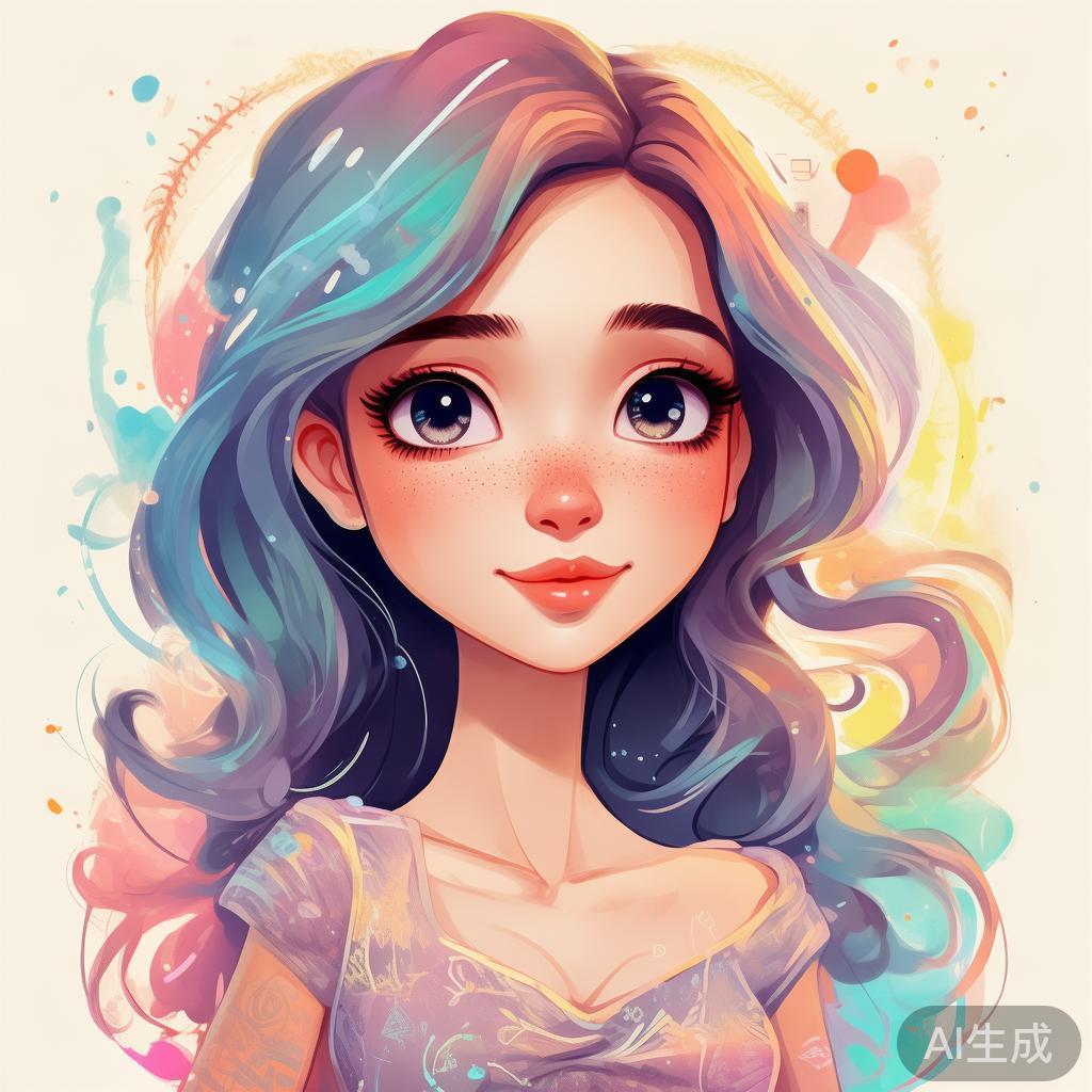 卡通素描美女图片mm131