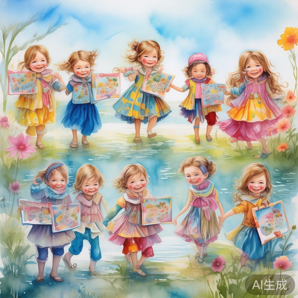 儿童水彩萌系动漫图片