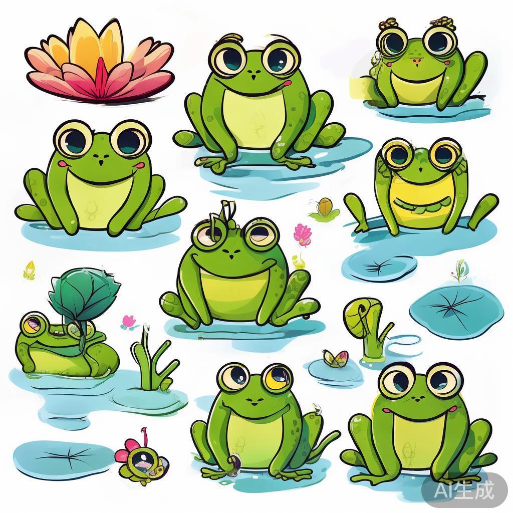 卡通青蛙简笔画图片大全