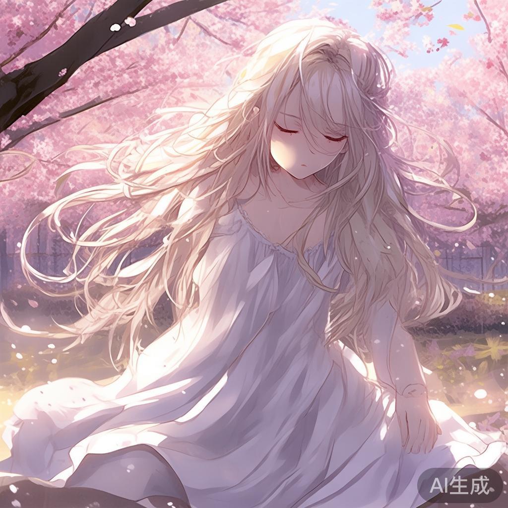 动漫美少女腹痛唯美图片