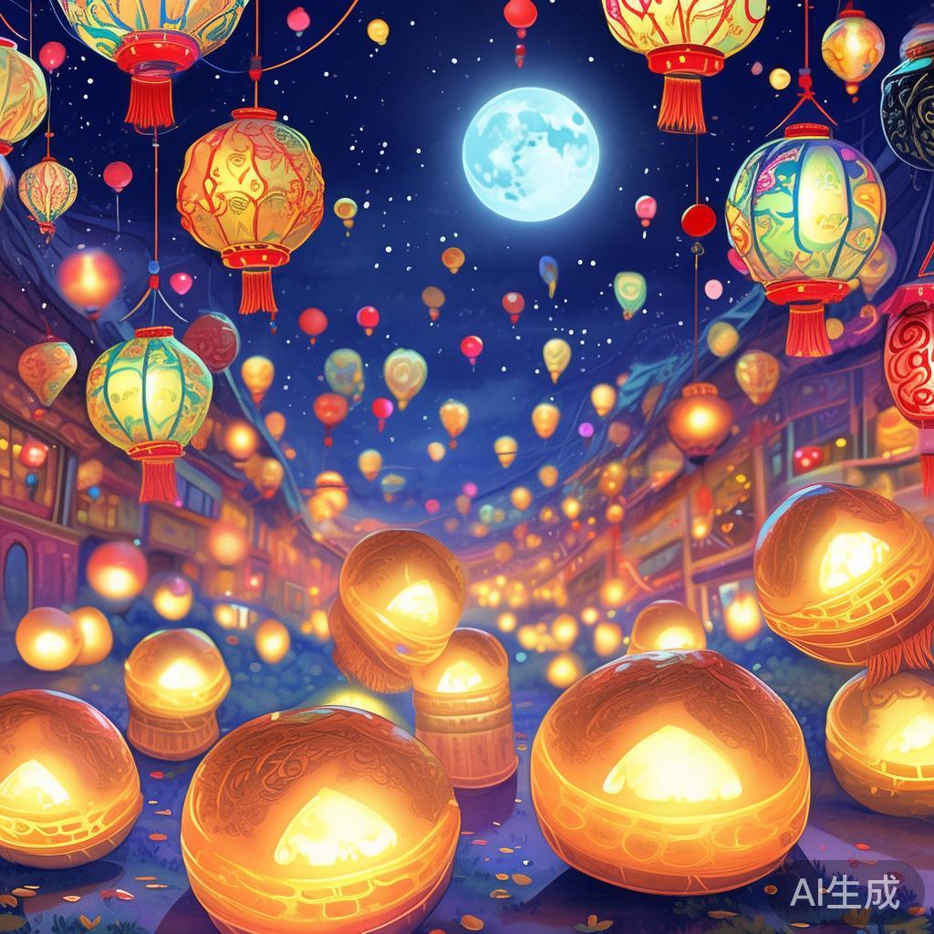动漫元宵图片：灯笼汤圆漫趣