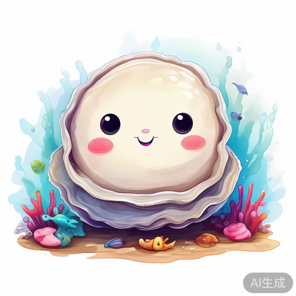 卡通素描萌生蚝图片