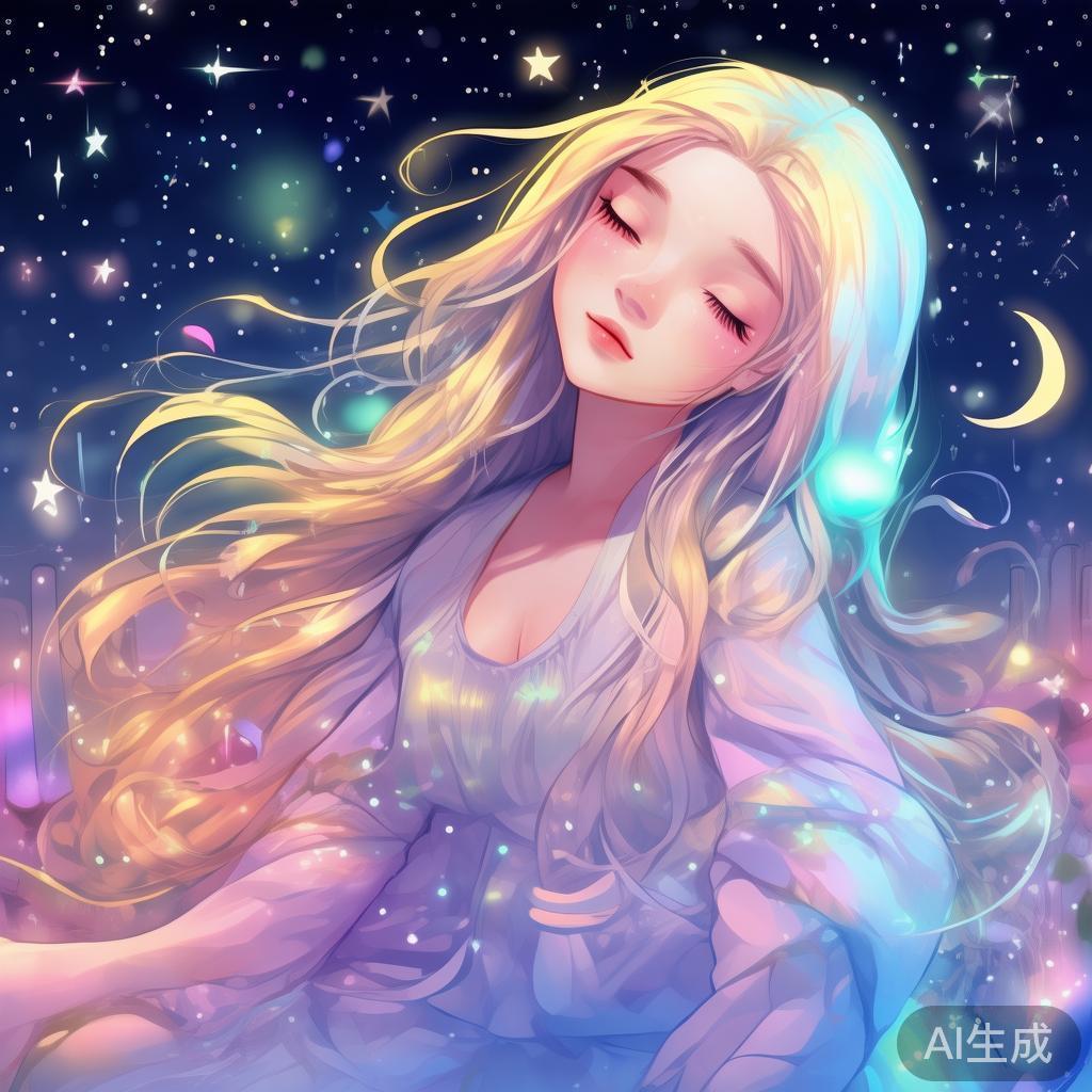 二次元甜梦少女逐光图片