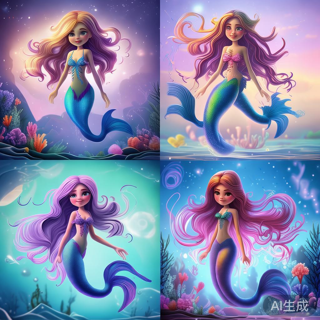 唯美卡通美人鱼图片大全