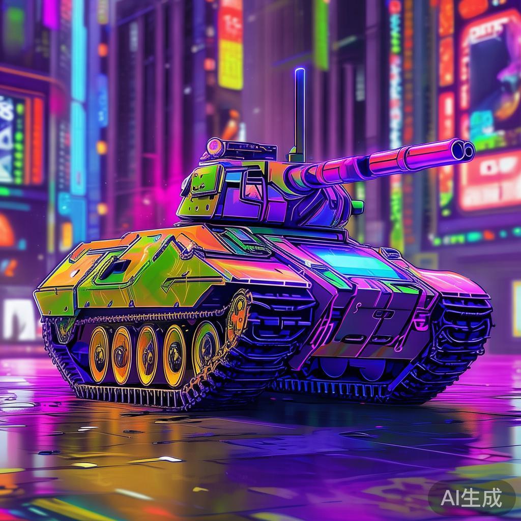 霓虹赛博坦克简笔图片大全
