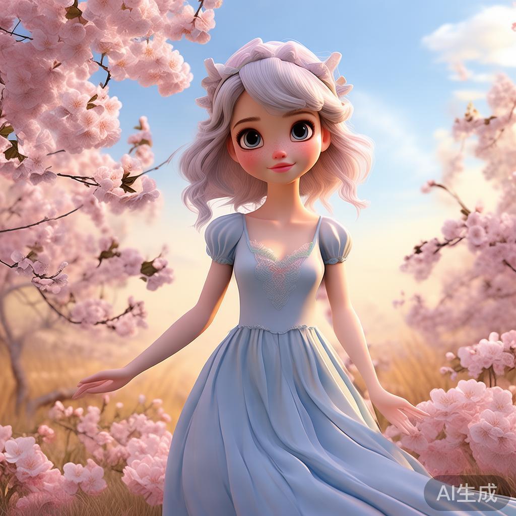 卡通唯美小清新美女图片