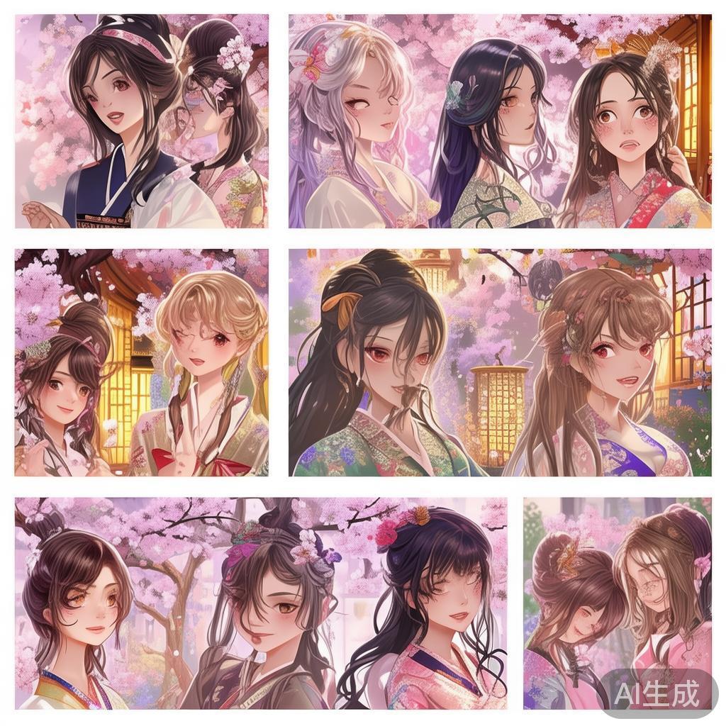 卡通素描日本美女图片库