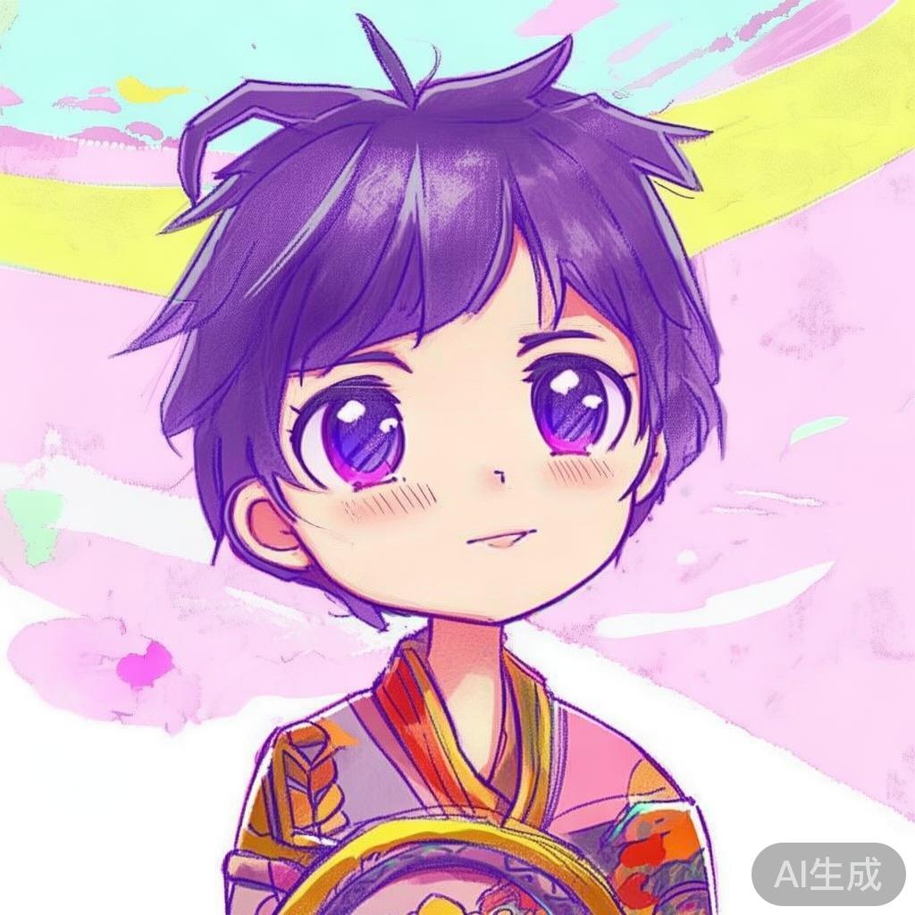 卡通素描风胡桃原神头像图片