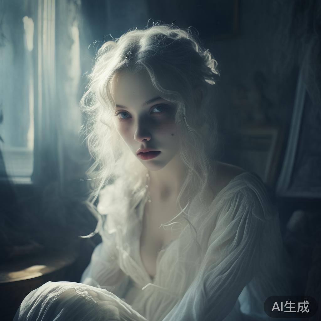 好看的女生图片：纸片人的旧泪光