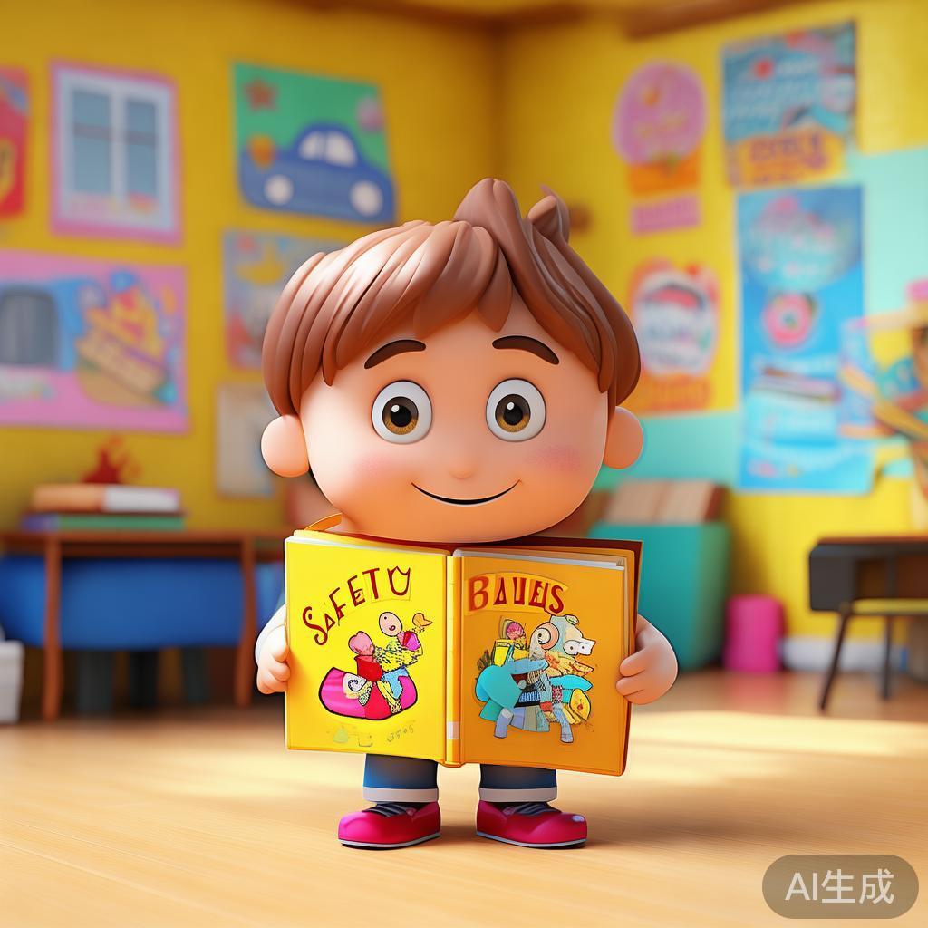 幼儿园卡通素描安全教育图片