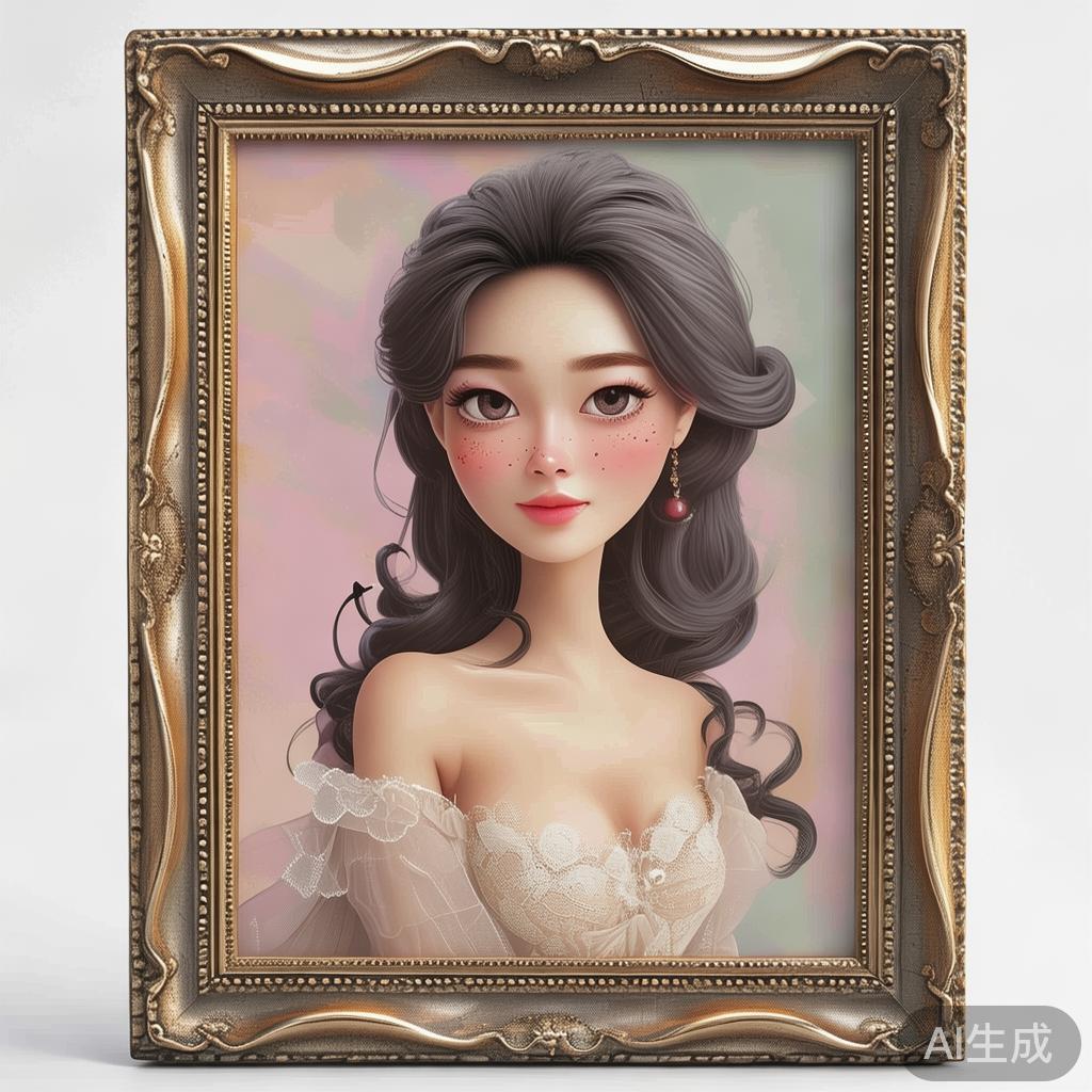 卡通素描美女图片小吧