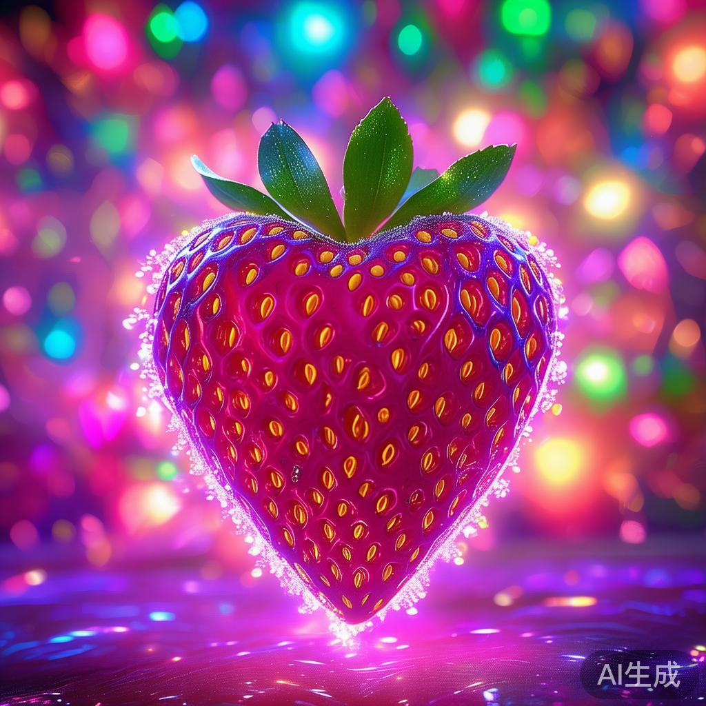 霓虹草莓甜心图片