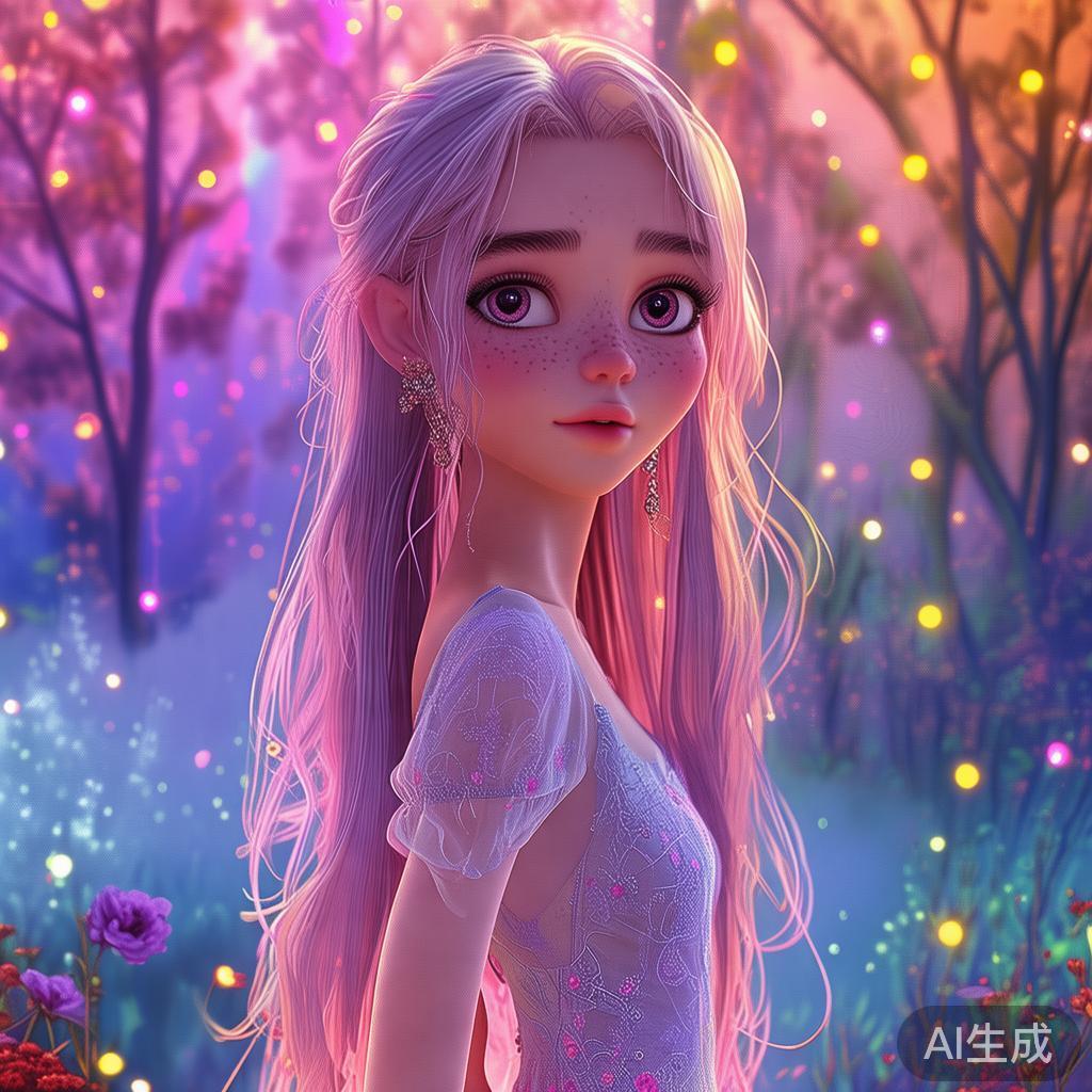 唯美卡通女生全身图片