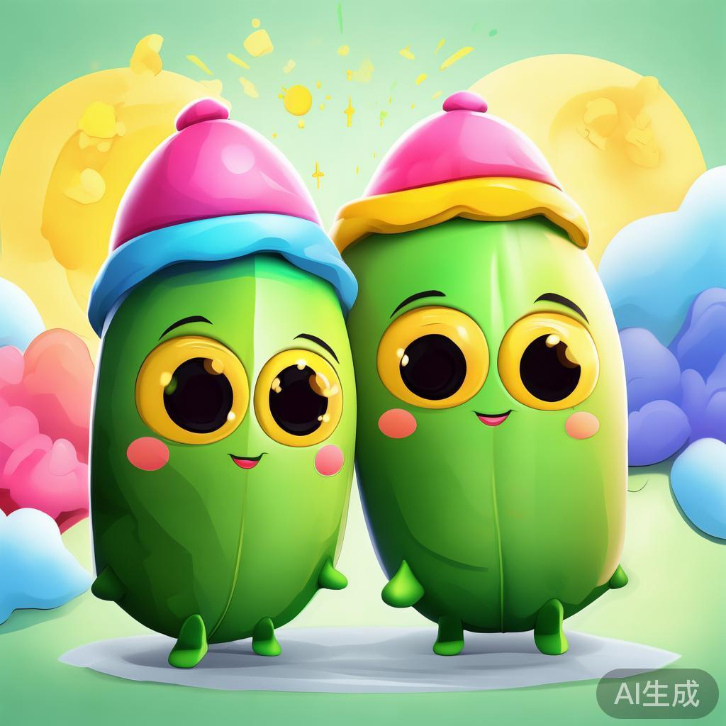 萌扁豆卡通图片呀～
